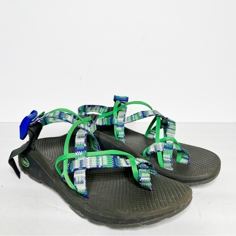 Chaco X/2 Cloud Remix Green Blue Sandals Size 9 Women’s